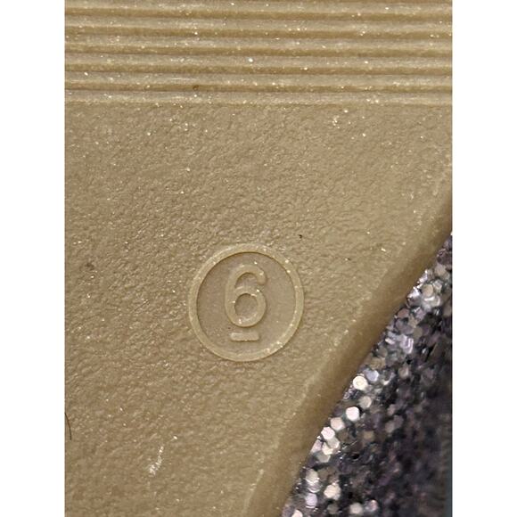 Gap Shoes Womens Size 6 Silver‎ Glitter Pointed Toe Ballet Flats Sparkle Party - Picture 9 of 10